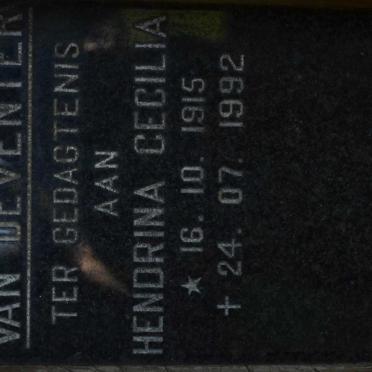 DEVENTER Hendrina Cecilia, van 1915-1992