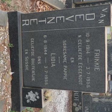 DEVENTER Frikkie, van 1914-1955 :: VAN DEVENTER Lidia 1944-1955