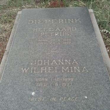 DIEPERINK Helgaard Petrus 1885-1952 &amp; Johanna Wilhelmina 1899-1977