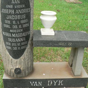 DYK Joseph Andries Jacobus, van 1883-1928 &amp; Maria Magdalena Susanna 1888-1969