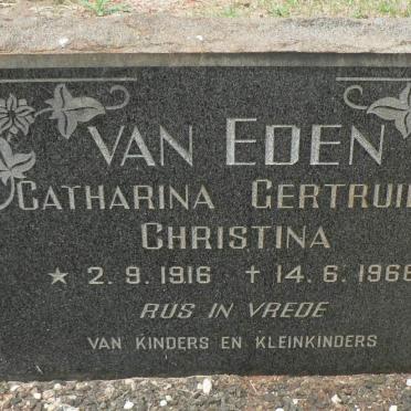 EDEN Catharina Gertruida Christina, van 1916-1966