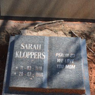 EDWARDS Mary 1919-1939 :: KLOPPERS Sarah 1919-1960