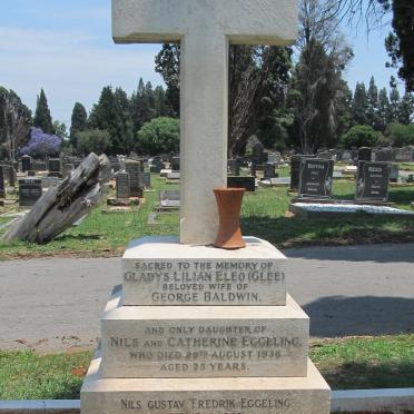 EGGELING Nils Gustav Fredrik -1940 &amp; LEES Cathrine Elizabeth -1971 :: BALDWIN Gladys Lilian Eleo -1936