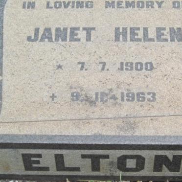 ELTON Janet Helen 1900-1963