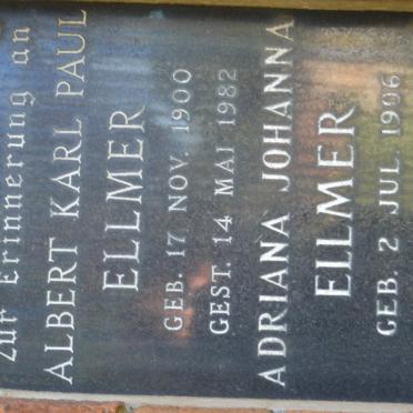 ELLMER Albert Karl Paul 1900-1982 &amp; Adriana Johanna 1906-1992