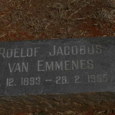 EMMENES Roelof Jacobus, van 1893-1955