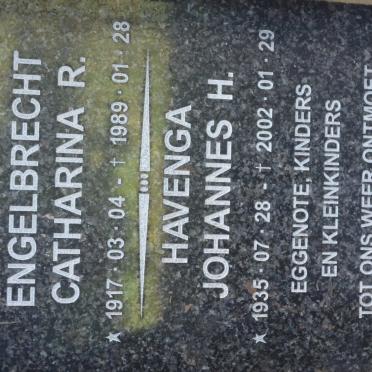 ENGELBRECHT Catharina R. 1917-1989 :: HAVENGA Johannes H. 1935-2002