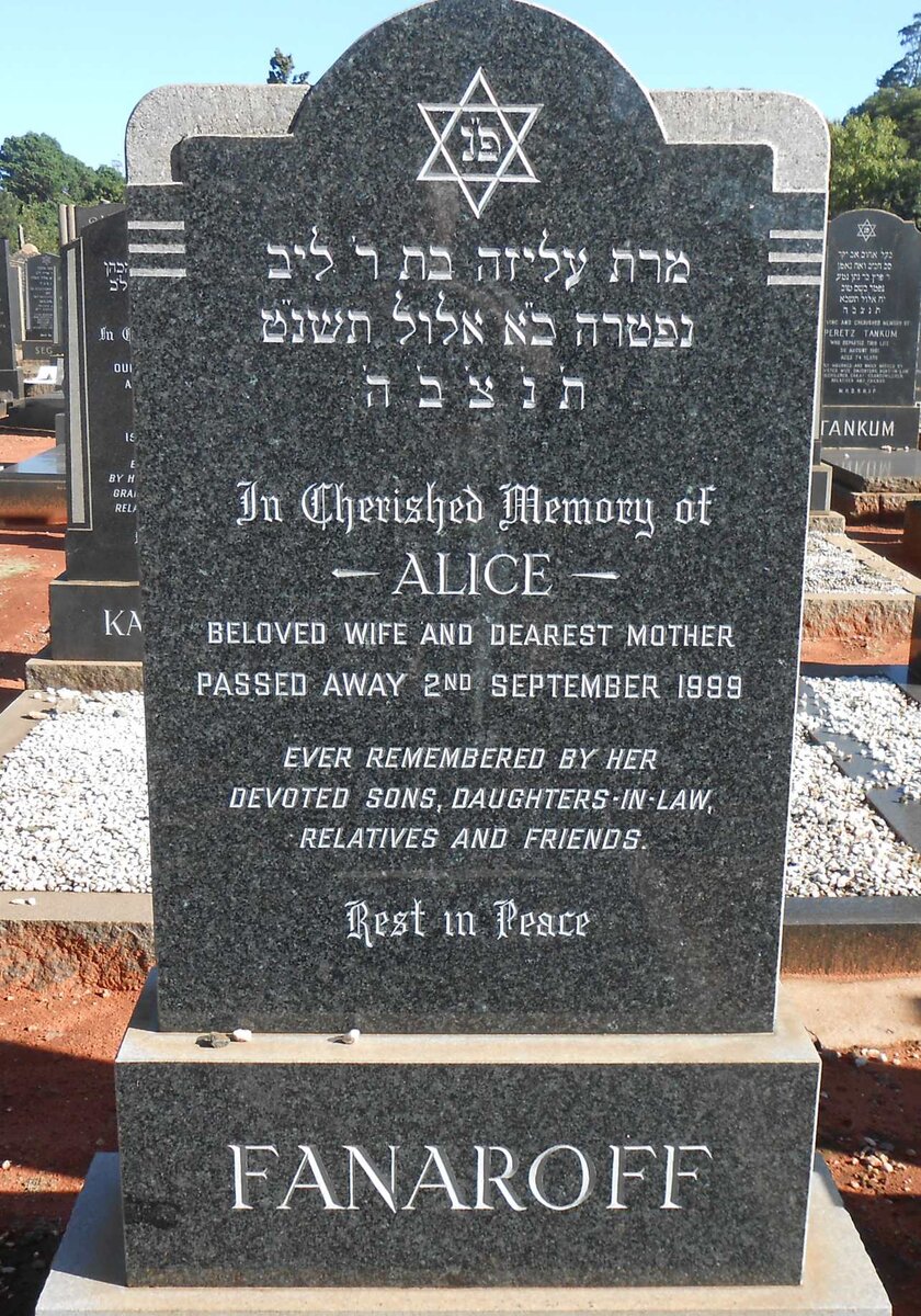 FANAROFF Alice -1999