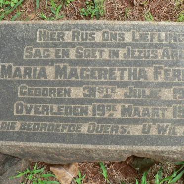FERREIRA Maria Mageretha 1926-1927