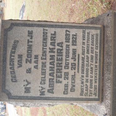 FERREIRA Abraham Karl 1887-1921