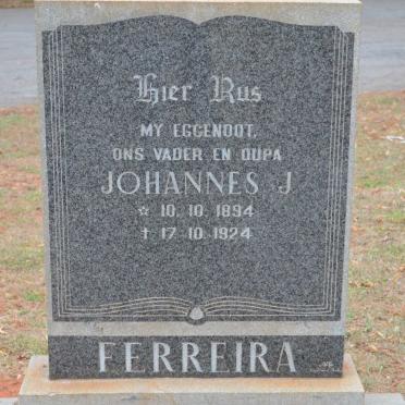 FERREIRA Johannes J. 1894-1924