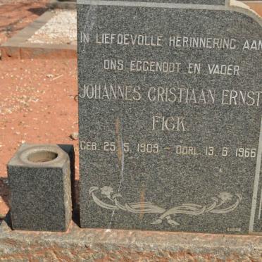 FICK Johannes Cristiaan Ernst 1909-1966