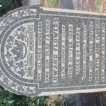 FLOWERS Edward -1928 &amp; Charlotte Jane -1937