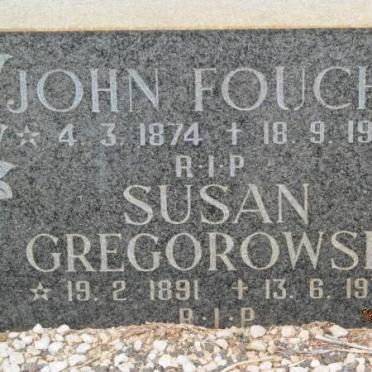 FOUCHÉ John 1874-1926 :: GREGOROWSKI Susan 1891-1976
