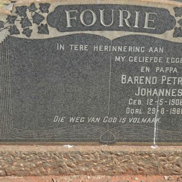 FOURIE Barend Petrus Johannes 1906-1960