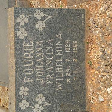 FOURIE Johanna Francina Wilhelmina 1924-1966