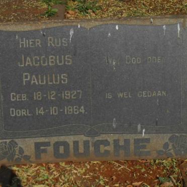 FOUCHE Jacobus Paulus 1927-1964