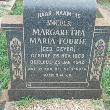 FOURIE Margaretha Maria nee GEYER 1869-1942