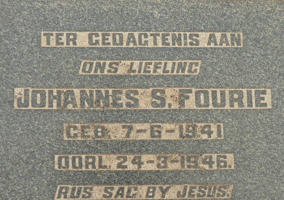 FOURIE Johannes S. 1941-1946