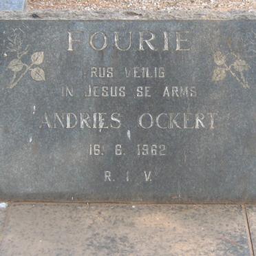 FOURIE Andries Ockert -1962