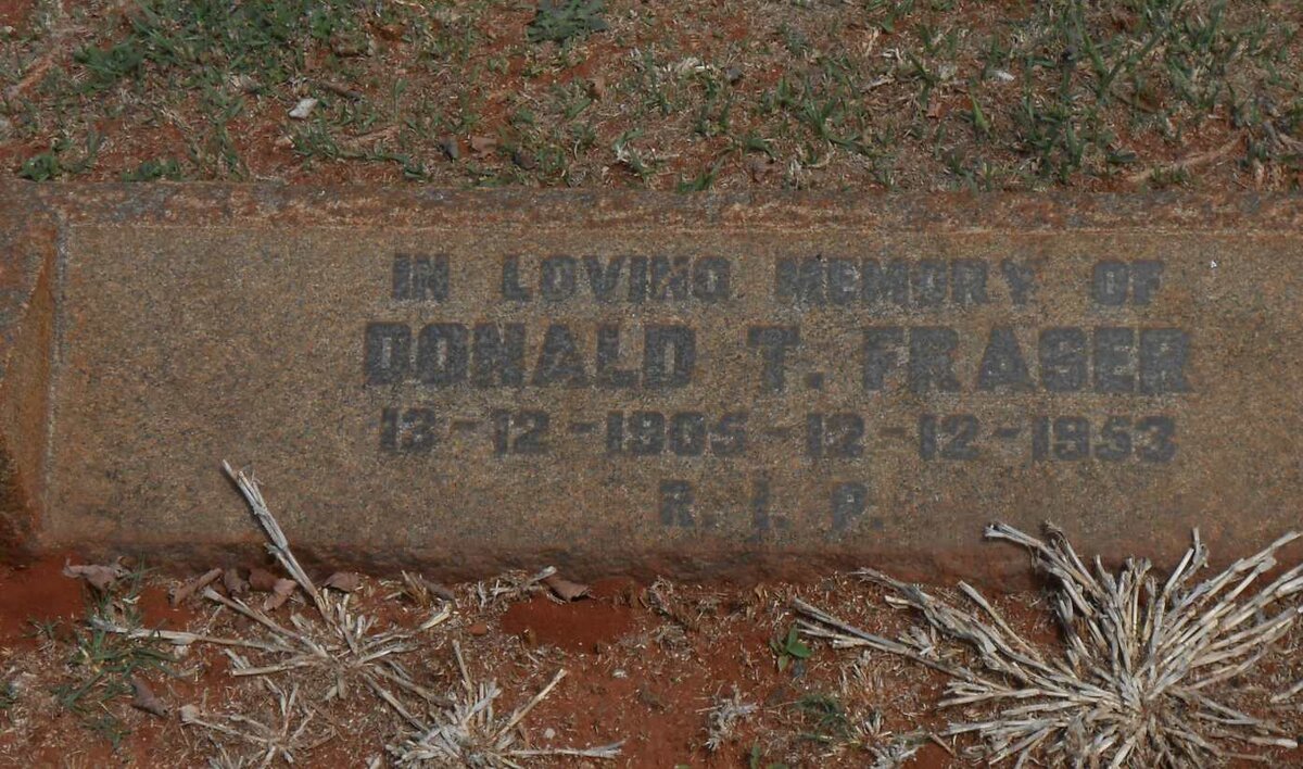 FRASER Donald T. 1905-1953