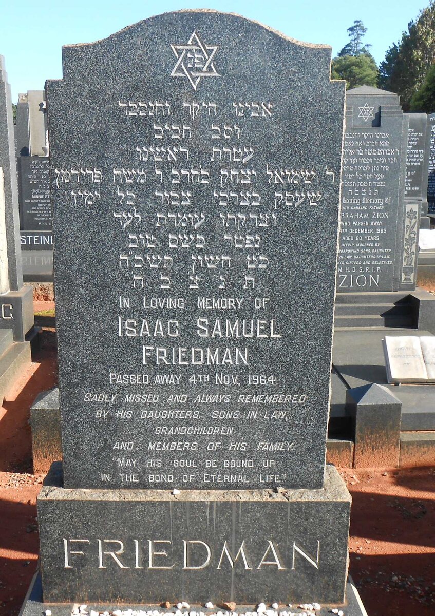 FRIEDMAN Isaac Samuel -1964