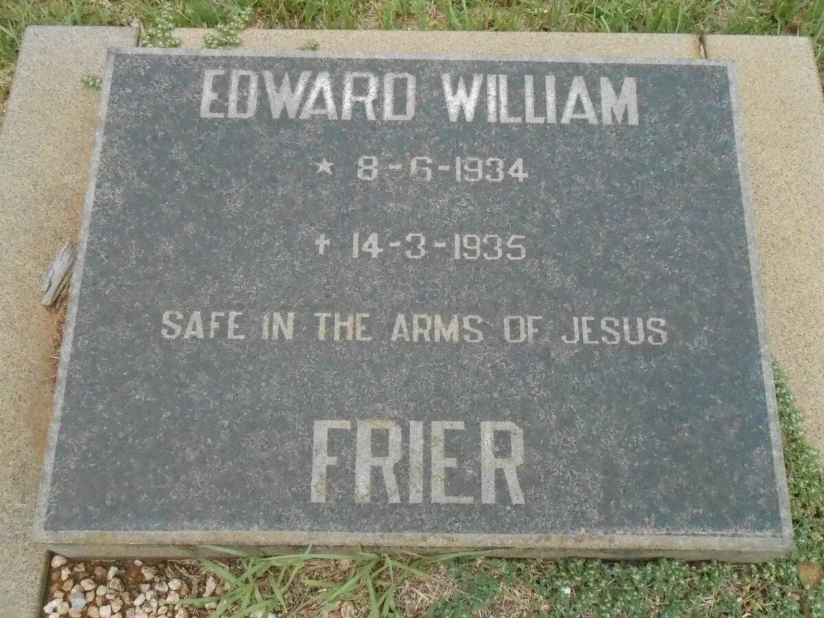 FRIER Edward William 1934-1935