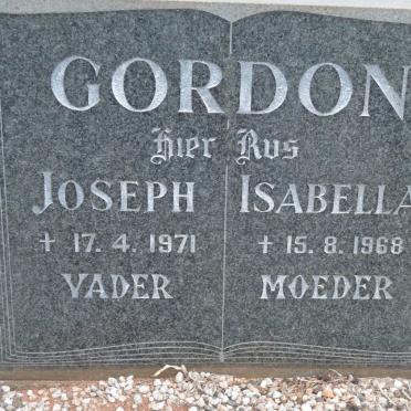 GORDON Joseph -1971 &amp; Isabella -1968