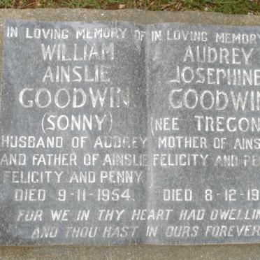 GOODWIN William Ainslie -1954 &amp; Audrey Josephine TRECONING -1983