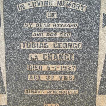 GRANGE Tobias George, la -1927