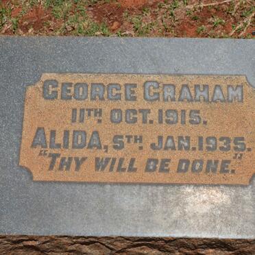 GRAHAM George -1915 &amp; Alida -1935