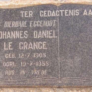 GRANGE Johannes Daniel, le 1908-1958