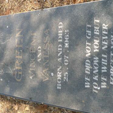 GREEN Vincent 1963-1963 :: GREEN Vanessa 1963-1963