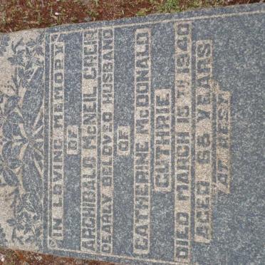 GUTHRIE Archibald McNeil Greir -1940