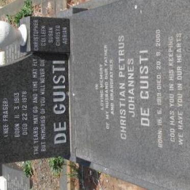 GUISTI Christian Petrus Johannes, de 1913-2000 &amp; Susan Elizabeth FRASER 1913-1978