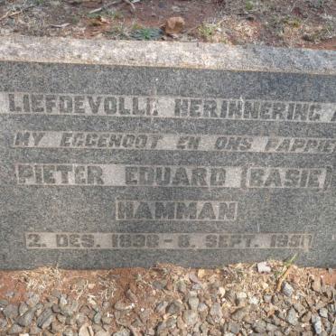HAMMAN Pieter Eduard 1898-1950