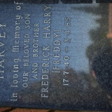 HARVEY Frederick Harry 1940-1985