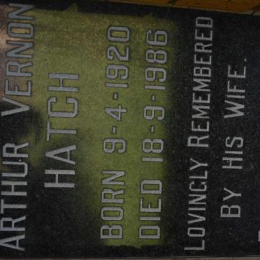 HATCH Arthur Vernon 1920-1986