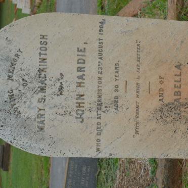 HARDIE Mary S. Mackintosh -1904 :: HARDIE Isabella