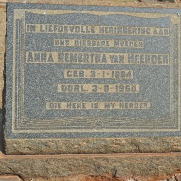 HEERDEN Anna Remertha, van 1884-1960