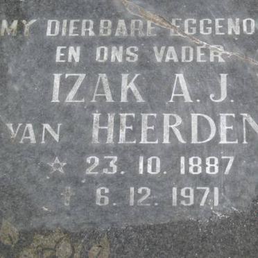 HEERDEN Izak A.J., van 1887-1971