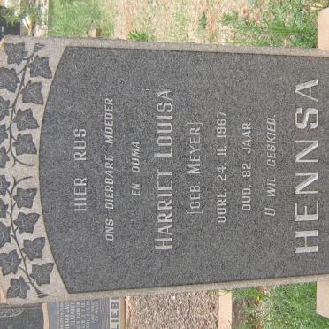 HENNSA Harriet Louisa nee MEYER -1967