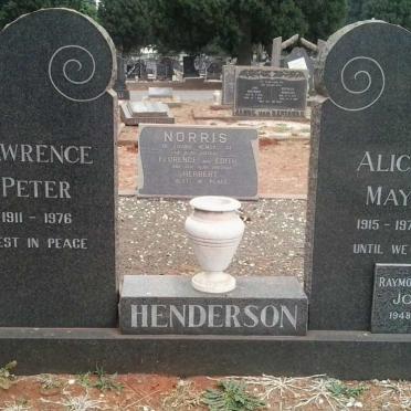 HENDERSON Lawrence Peter 1911-1976 &amp; Alice May 1915-1976 :: JONES Raymond Cyril 1948-1992