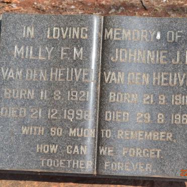 HEUVEL Johnnie J.F., van den 1916-1964 &amp; Milly F.M. 1921-1996