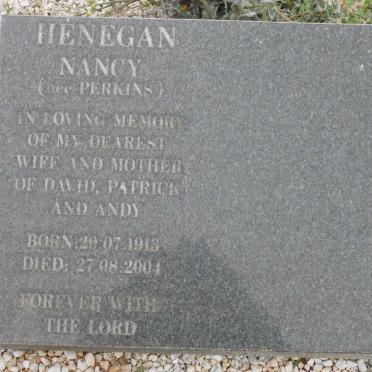 HENEGAN Nancy nee PERKINS 1913-2004