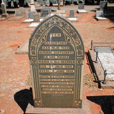 HEERDEN Maria G., van 1885-1922