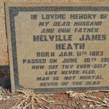 HEATH Melville James 1883-1957 &amp; Ethel Hannah 1887-1966