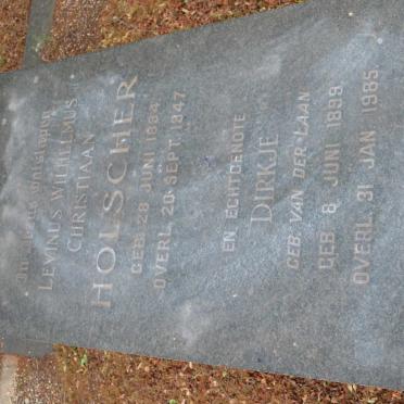 HOLSCHER Levinus Wilhelmus Christiaan 1894-1947 &amp; Dirkje VAN DER LAAN 1899-1985