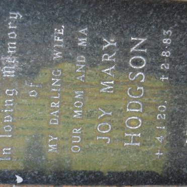 HODGSON Joy Mary 1920-1983