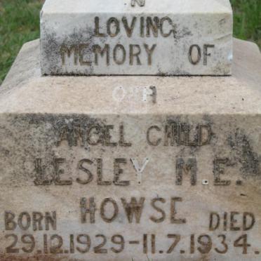 HOWSE Lesley M.E. 1929-1934